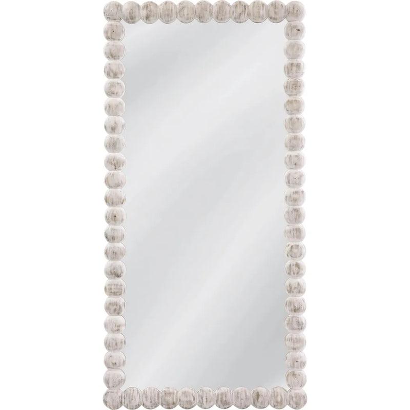 Mandith Wood White Vertical Floor Mirror-Floor Mirrors-Bassett Mirror-LOOMLAN