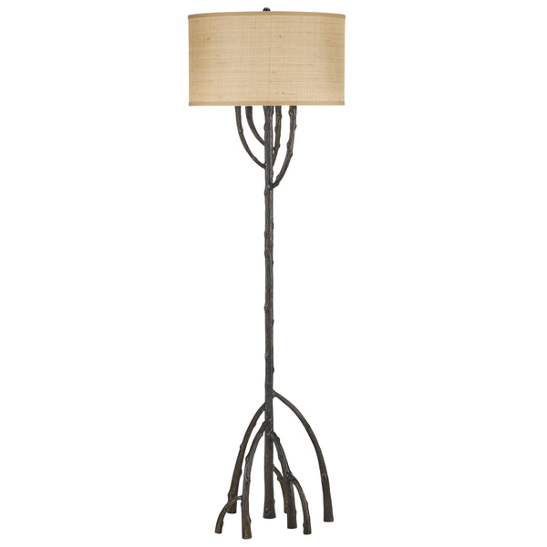 Mangrove Bronze Floor Lamp Floor Lamps LOOMLAN By Currey & Co