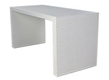 Manhattan Desk, Solid Wood White Desk For Home Office-Home Office Desks-Noir-LOOMLAN