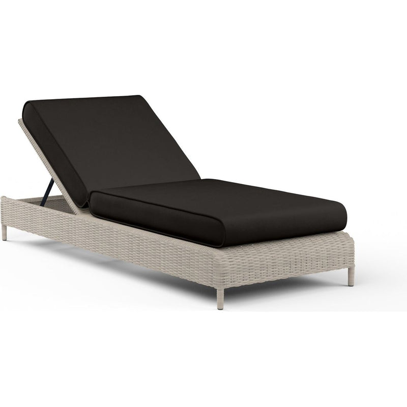 Manhattan Sunbrella Outdoor Chaise-Outdoor Chaises-Sunset West-Spectrum Carbon-LOOMLAN