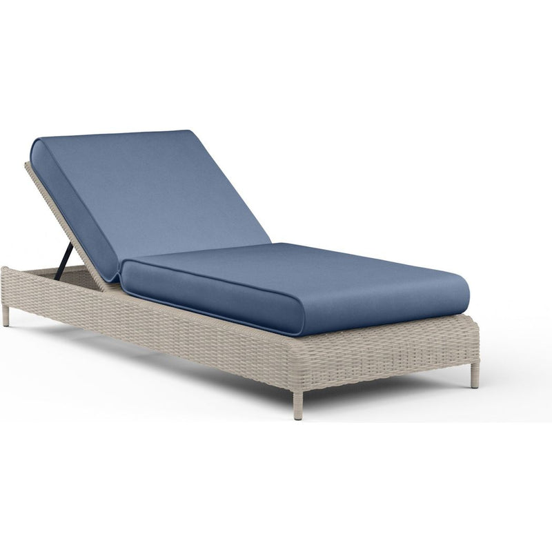 Manhattan Sunbrella Outdoor Chaise-Outdoor Chaises-Sunset West-Spectrum Indigo-LOOMLAN