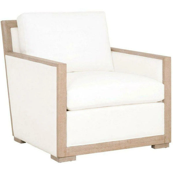 Manhattan Wood Trim Sofa Chair LiveSmart Peyton-Pearl Oak Club Chairs LOOMLAN By Essentials For Living