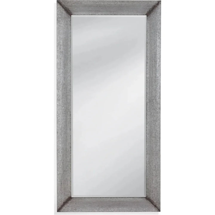 Manny MDF & Metal Grey Vertical Floor Mirror-Floor Mirrors-Bassett Mirror-LOOMLAN