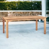 Manorhouse Rectangular Teak Outdoor Dining Table with Built-In Extension and Umbrella Hole-Outdoor Dining Tables-HiTeak-LOOMLAN