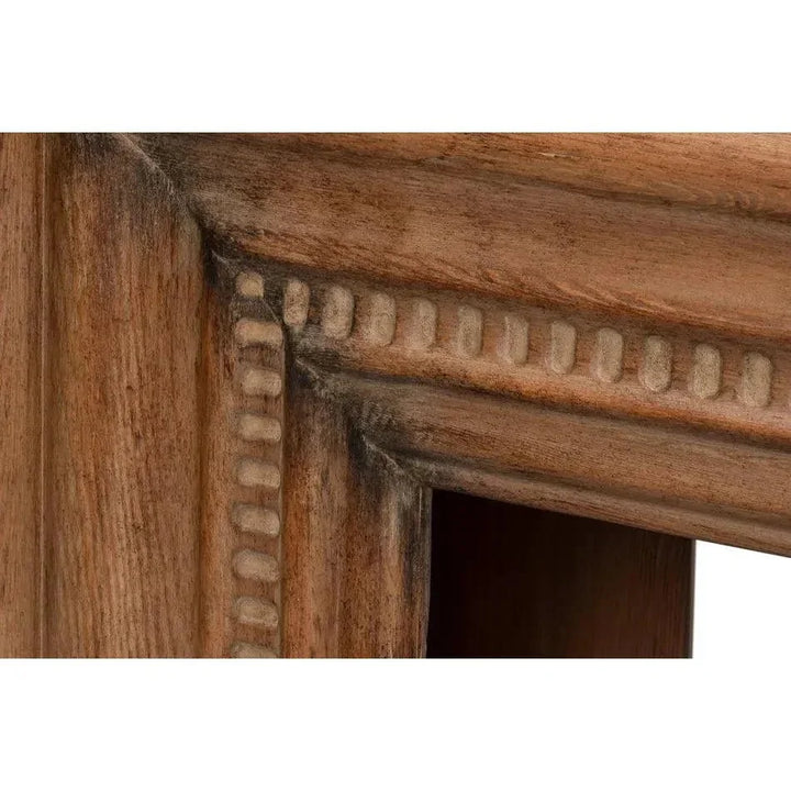 Mantel Console Table Natural Brown Reclaimed Wood - LOOMLAN - Sarreid - Console Tables