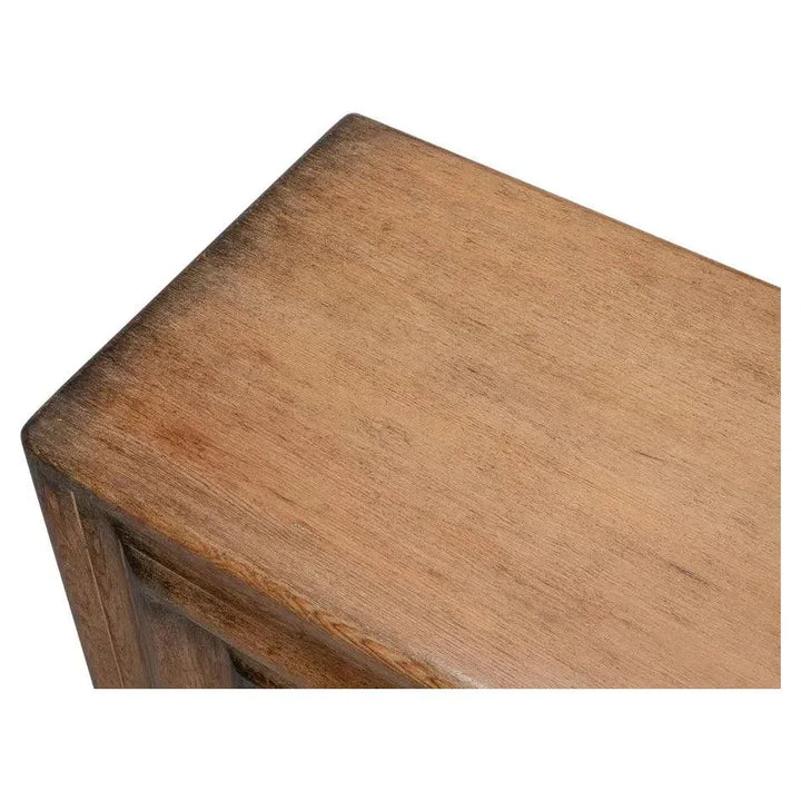 Mantel Console Table Natural Brown Reclaimed Wood - LOOMLAN - Sarreid - Console Tables