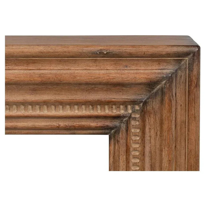 Mantel Console Table Natural Brown Reclaimed Wood - LOOMLAN - Sarreid - Console Tables