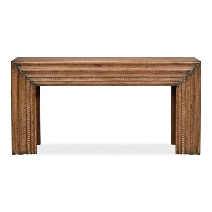 Mantel Console Table Natural Brown Reclaimed Wood - LOOMLAN - Sarreid - Console Tables