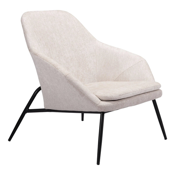 Manuel Accent Chair Beige Club Chairs LOOMLAN By Zuo Modern