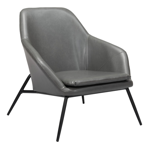 Manuel Accent Chair Gray Club Chairs LOOMLAN By Zuo Modern