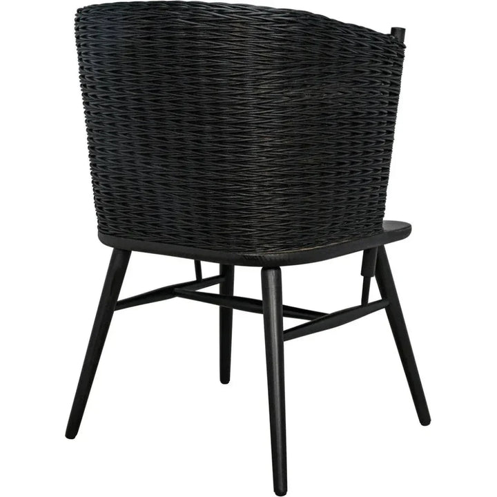 Marabu Chair, Charcoal Black with Leather - LOOMLAN - Noir - Accent Chairs