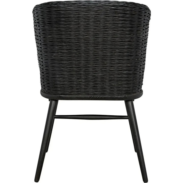Marabu Chair, Charcoal Black with Leather - LOOMLAN - Noir - Accent Chairs