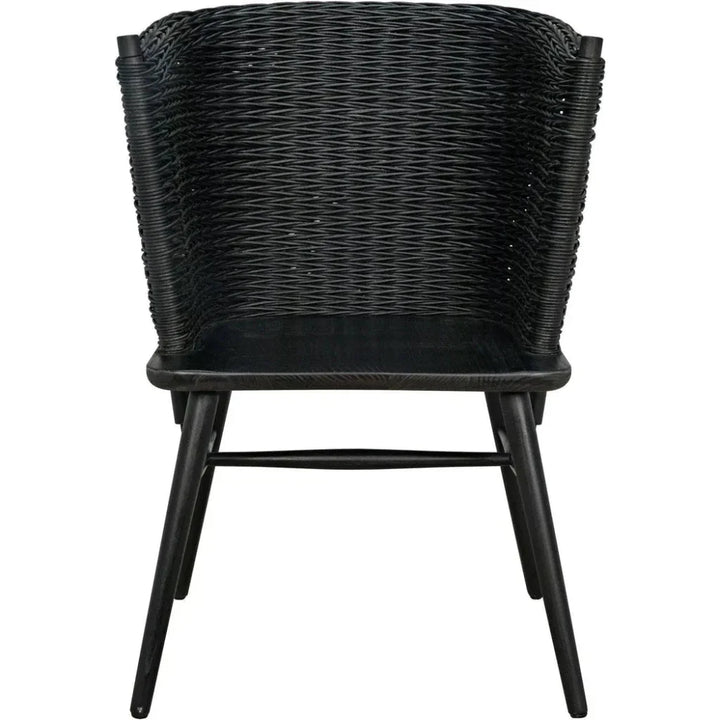 Marabu Chair, Charcoal Black with Leather - LOOMLAN - Noir - Accent Chairs