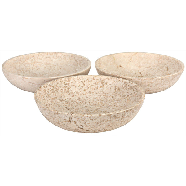 Marble Bowls, Set of 3-Boxes & Bowls-Noir-LOOMLAN