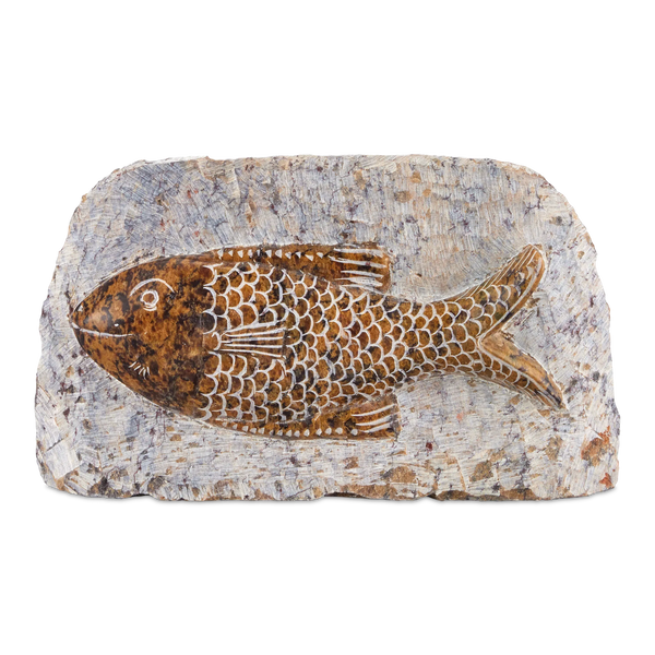 Marble Fish-Statues & Sculptures-Currey & Co-LOOMLAN