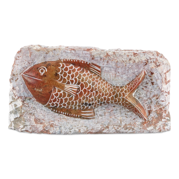 Marble Fish-Statues & Sculptures-Currey & Co-LOOMLAN