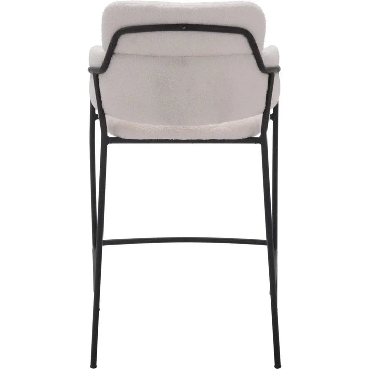 Marcel Counter Stool (Set of 2) Cream - LOOMLAN - Zuo Modern - Counter Stools