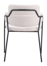 Marcel Dining Chair (Set of 2) Cream-Dining Chairs-Zuo Modern-LOOMLAN