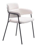 Marcel Dining Chair (Set of 2) Cream-Dining Chairs-Zuo Modern-LOOMLAN