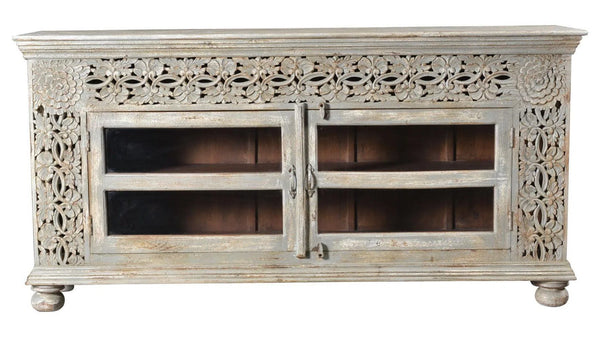 Marcia 74 inches Gray Carved Sideboard Sideboards LOOMLAN By LOOMLAN