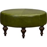 Marcoux Leather In Pippa Peridot Ottoman