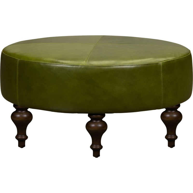 Marcoux Leather In Pippa Peridot Ottoman