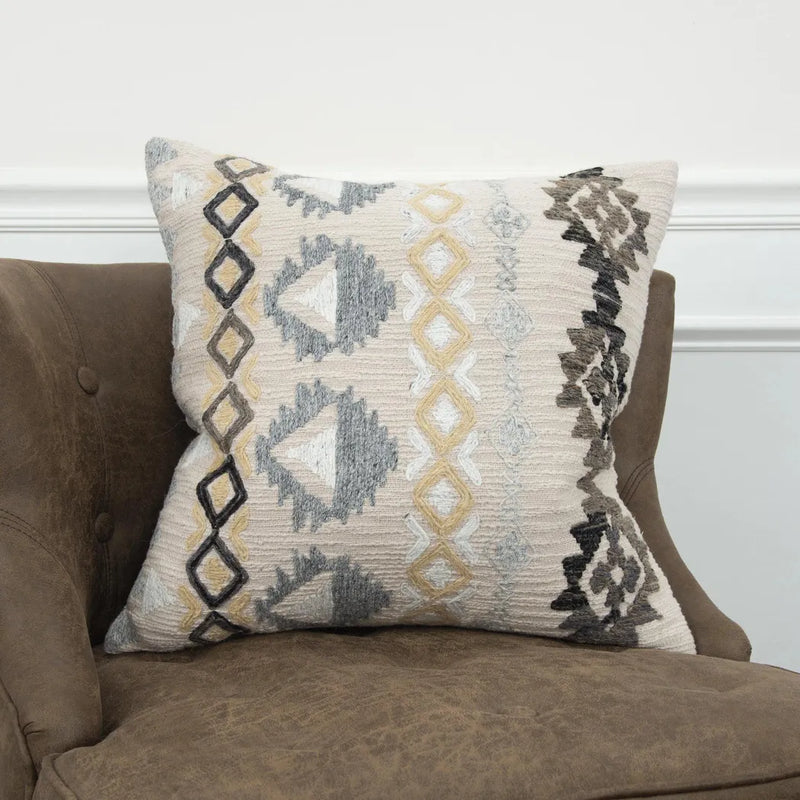 Marge Boho Throw Pillow With Down Insert-Throw Pillows-LOOMLAN-LOOMLAN