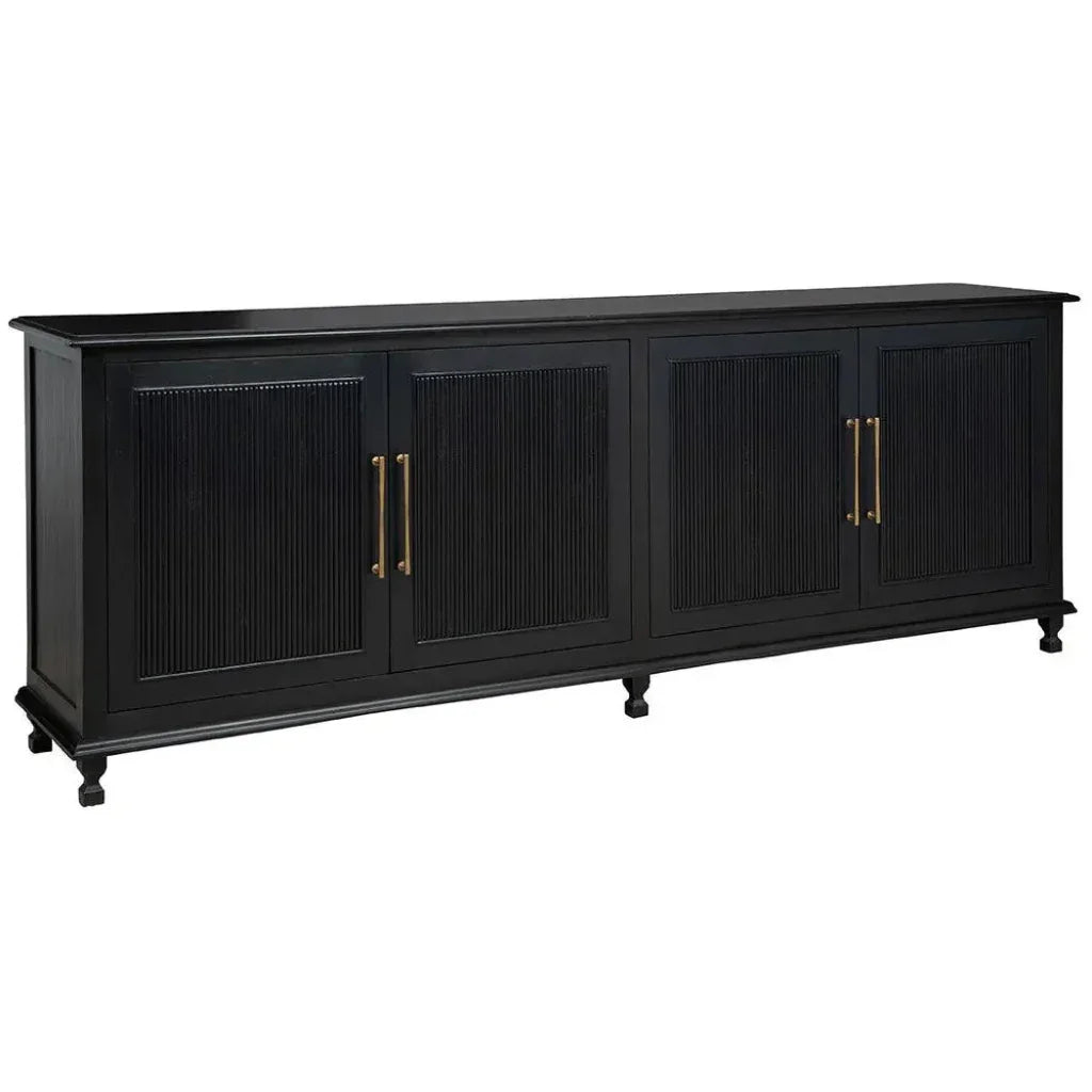 Margot 96-Inch Black Wood Sideboard | LOOMLAN