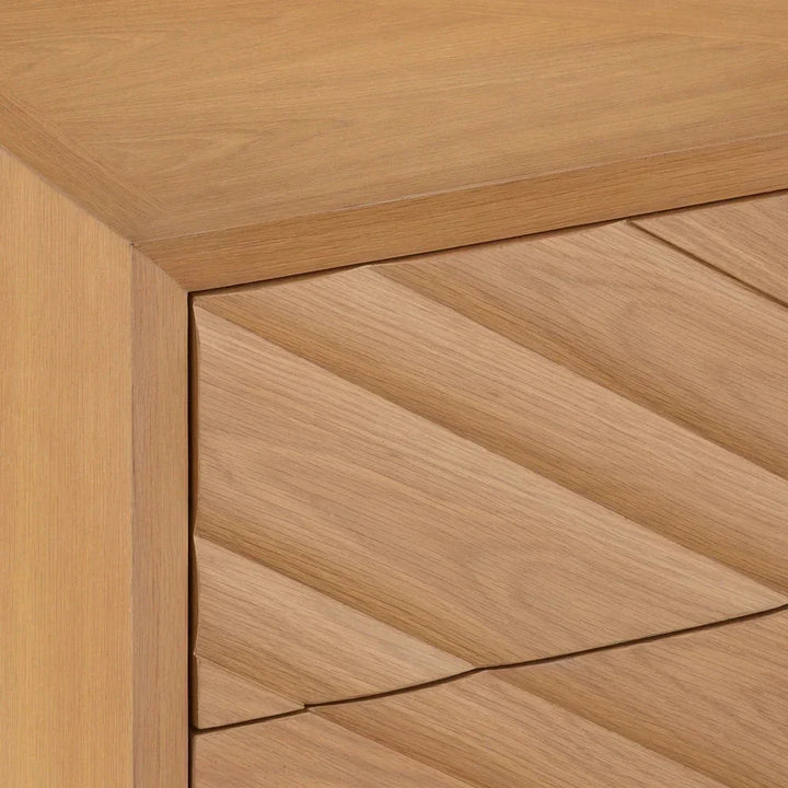 Margot Oak Velvet - Lined Drawers Chest - LOOMLAN - Currey & Co - Chests