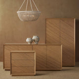 Margot Oak Velvet-Lined Drawers Chest