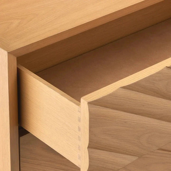 Margot Oak Velvet - Lined Drawers Chest - LOOMLAN - Currey & Co - Chests