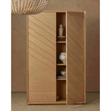 Margot Natural Oak Velvet-Lined Drawers Cabinet