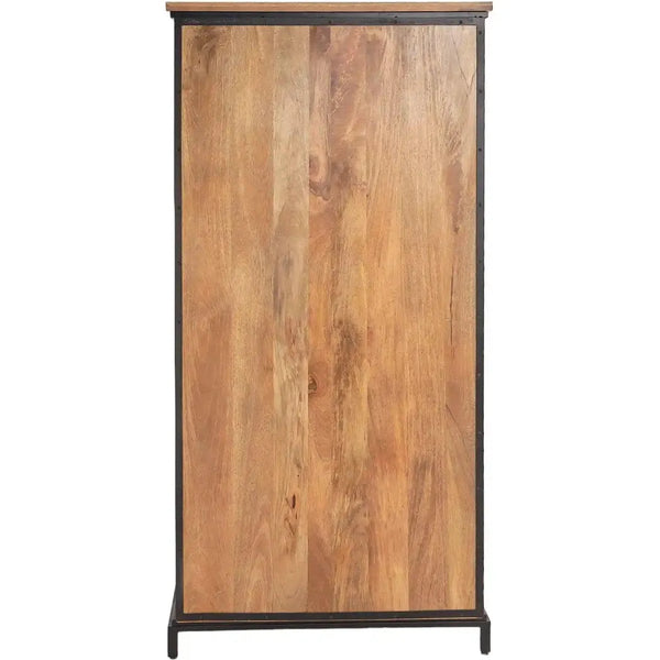 Mariani Tall Cabinet With Wooden Shelf-Accent Cabinets-LOOMLAN-LOOMLAN