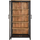 Mariani Tall Cabinet With Wooden Shelf-Accent Cabinets-LOOMLAN-LOOMLAN