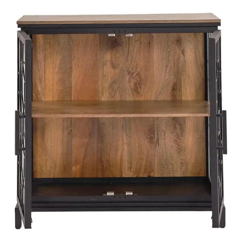 Mariani Wooden Shelfed 2 Door Cabinet-Accent Cabinets-LOOMLAN-LOOMLAN