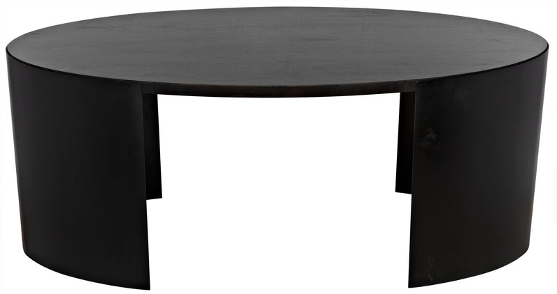 Marigold Desk, Ebony Walnut Wood Black Oval Desk-Home Office Desks-Noir-LOOMLAN