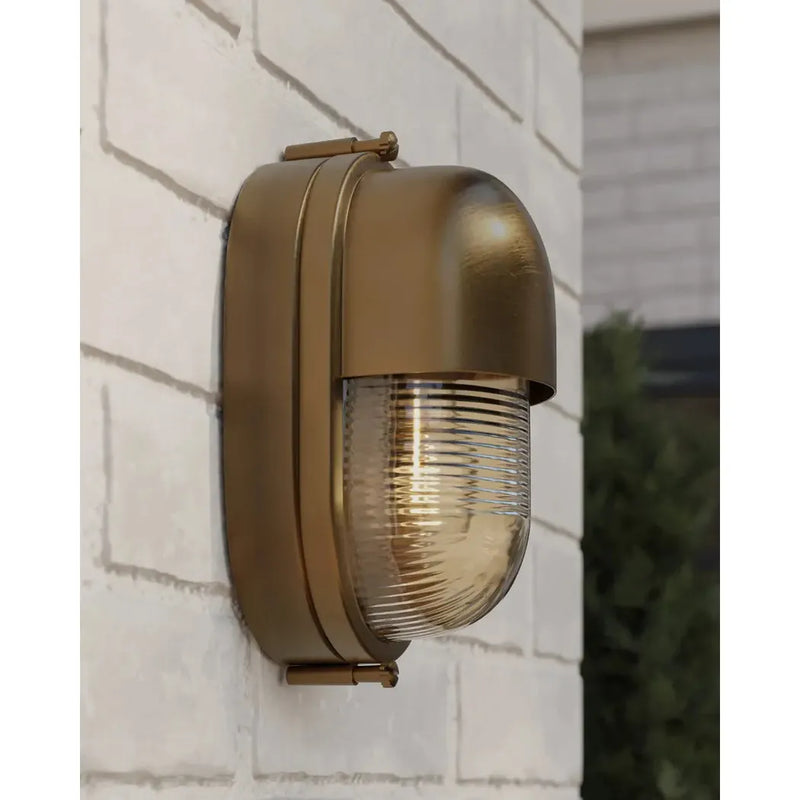 Maritime Brass Outdoor Wall Sconce