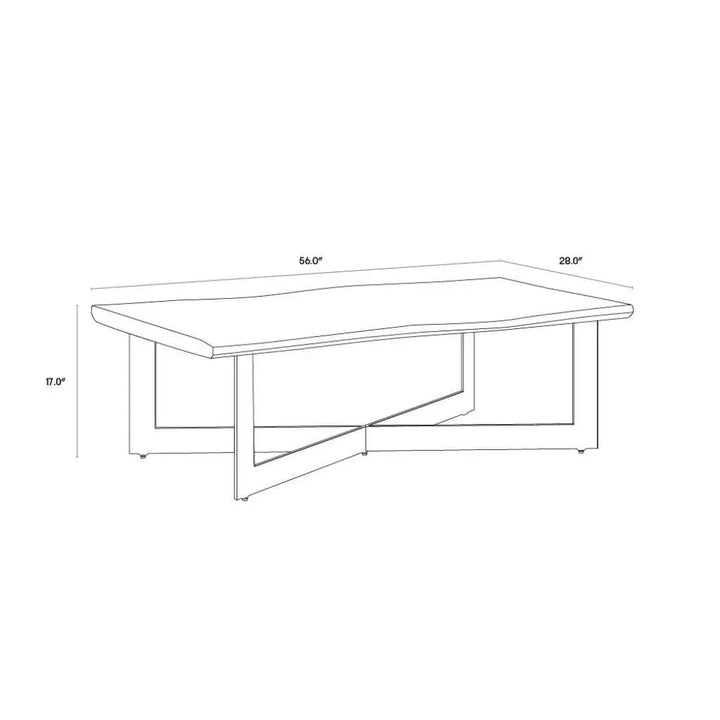 Marley Iron Based Wooden Coffee Table - LOOMLAN - SUNPAN - Coffee Tables