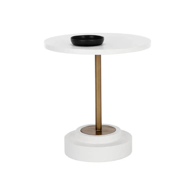 Marlowe Concrete Outdoor Round Bistro Table-Outdoor Dining Tables-SUNPAN-LOOMLAN