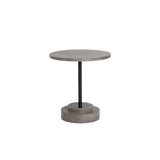 Marlowe Concrete Outdoor Round Bistro Table-Outdoor Dining Tables-SUNPAN-Black - Grey-LOOMLAN