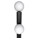 Marlowe Steel and Frosted Globe Floor Lamp