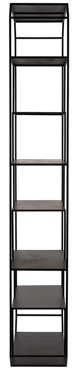 Marquise Bookcase, Black Steel-Bookcases-Noir-LOOMLAN