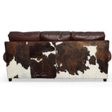 Western Style Leather & Hair On Hide Sofa Whiskey Brown Marshal Sofas & Loveseats LOOMLAN By Uptown Sebastian