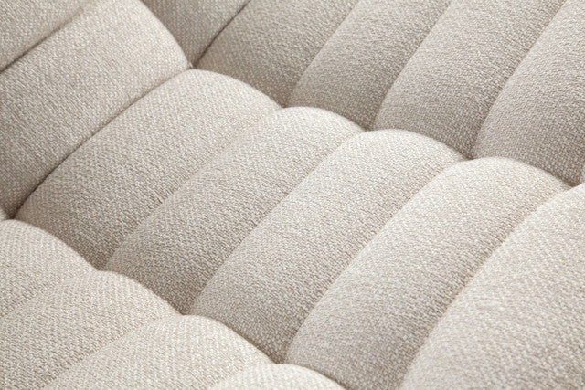Marshall Scooped Seat Armless Chair in Sand Fabric-Sofas & Loveseats-Diamond Sofa-LOOMLAN