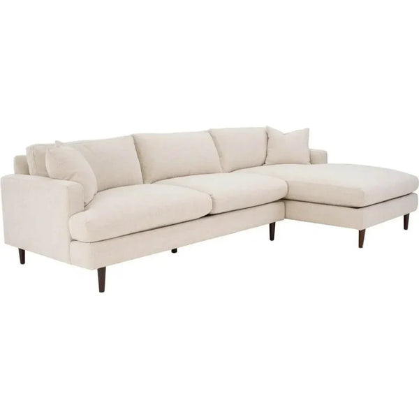 Martha Left Sectional Sofa - Beach Alabaster - LOOMLAN - LH Imports - Sectionals