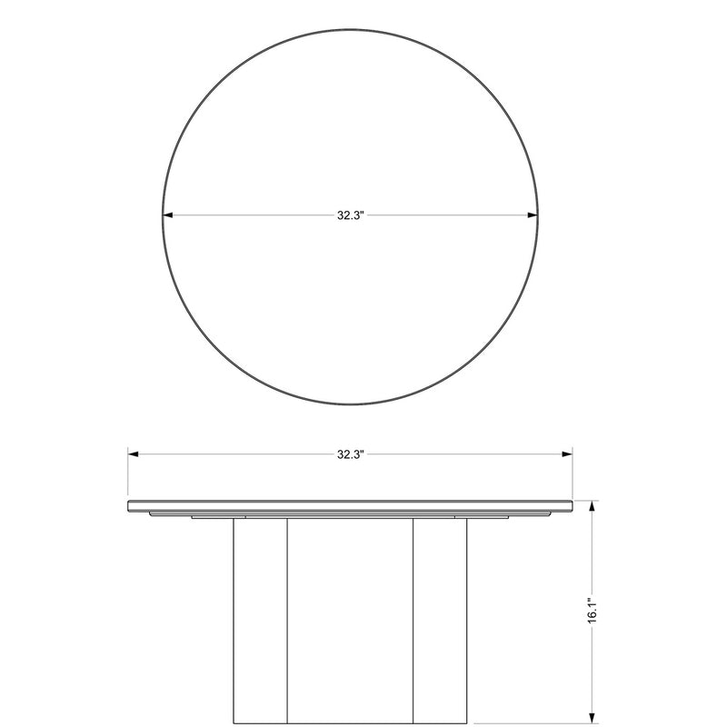 Martie Marble Top Round Coffee Table