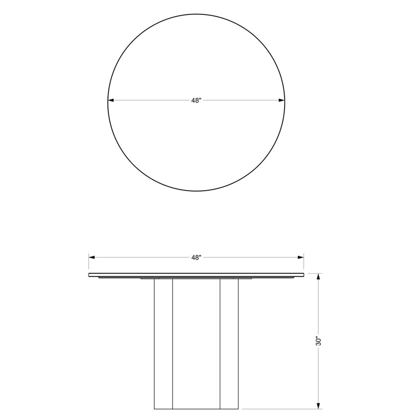 Martie Marble Top Round Dining Table