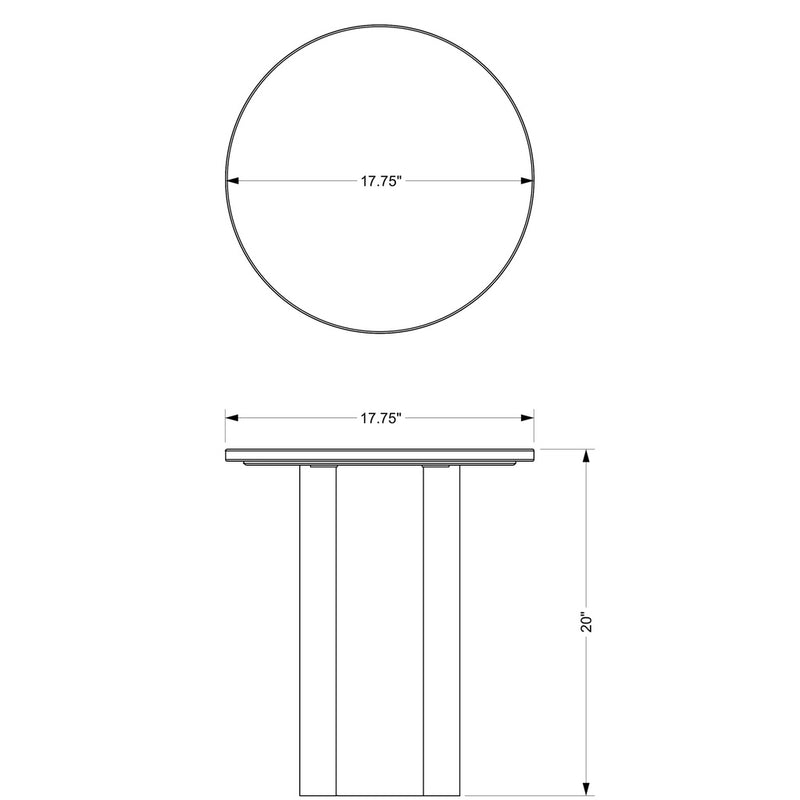 Martie Marble Top Round Side Table