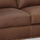 Made In the USA 90" Top Grain Leather Sofa Modern Hartford Sofas & Loveseats LOOMLAN By Uptown Sebastian