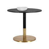 Massie Black Marble Top Round Bistro Table-Dining Tables-SUNPAN-LOOMLAN